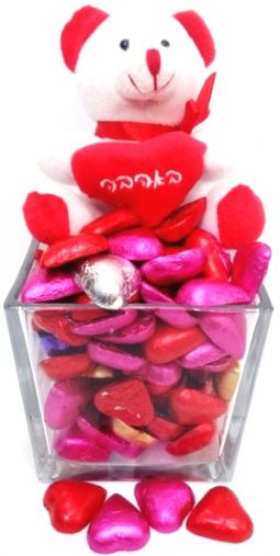 100 לבבות שוקולד ודובי